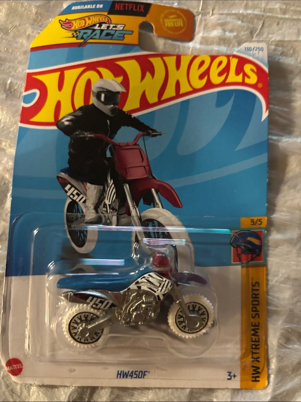 Hot Wheels HW450F Die-Cast Dirt Bike - Blue & White